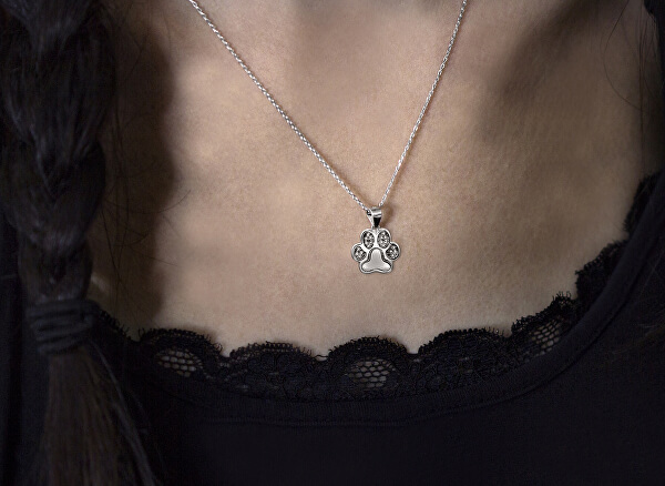 Stříbrný náhrdelník s tlapkou AGS527/47 (řetízek, přívěsek)