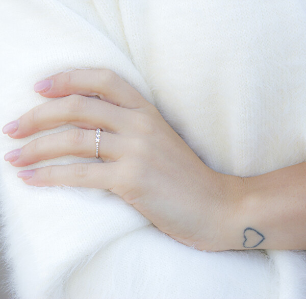 Inel de logodnă strălucitor cu zirconii AGG464