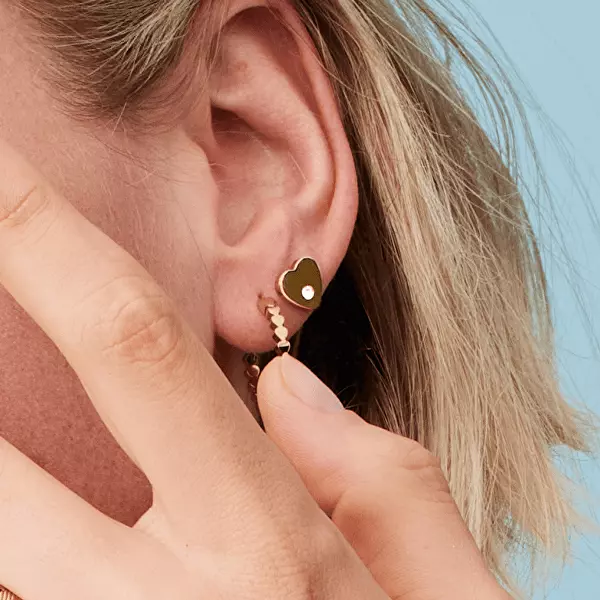 Pozlacené kruhy se srdíčky Arctic Symphony 732-20-05