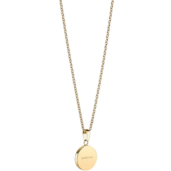 Collana elegante in acciaio placcato in oro con cristallo turchese Artic Symphony 436-256-450