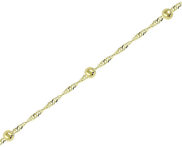 Zlatý náhrdelník Lambáda s guličkami 45 cm 273 115 00007
