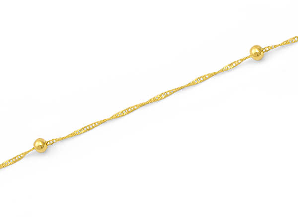 Elegantný zlatý náramok s guličkami Lambáda AUB0004