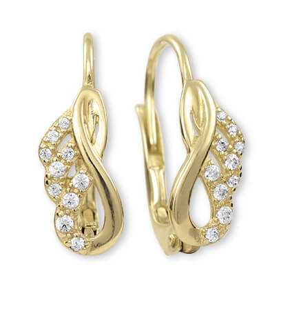 ElegantEleganti orecchini in oro con cristalli trasparenti 745 239 001 00837 0000000