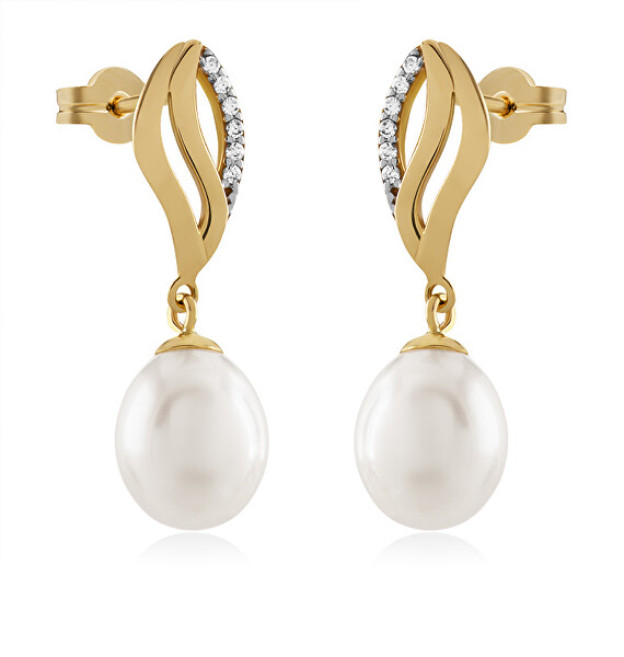 Eleganti orecchini in oro con perle 14/467.002/3ZIR