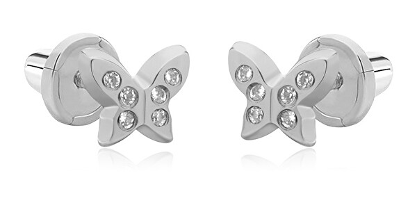 Simpatici orecchini in oro bianco Farfalle con zirconi 14/819.151/17ZIR