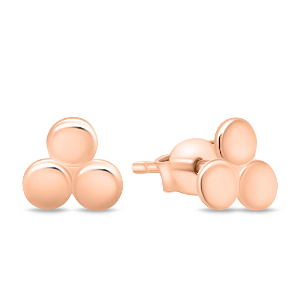 Minimalista rózsaszín arany fülbevaló  GOLD015_AU_R