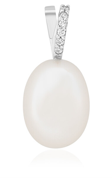 Gyönyörű fehér arany medál gyöngyökkel 14/966.351ZIR