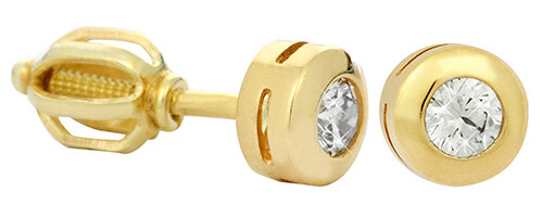 Ohrringe aus Gelbgold mit Kristall 236 001 00635