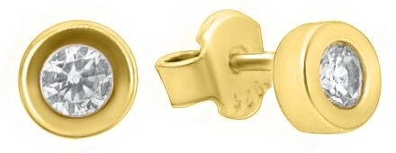 Ohrringe aus Gelbgold mit Zirkonen GOLD013_AU_Y