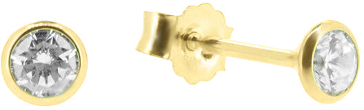 Nežné náušnice kôstky zo žltého zlata P005.704001.70.70