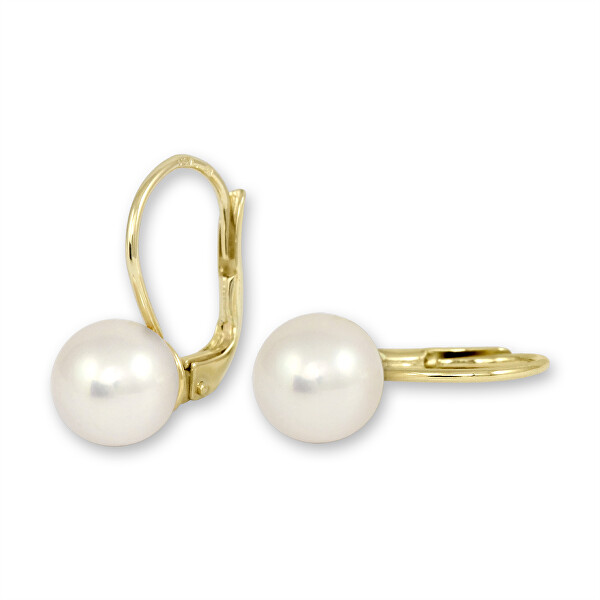 Delicati orecchini in oro con vere perle 745 235 001 00397 0000000