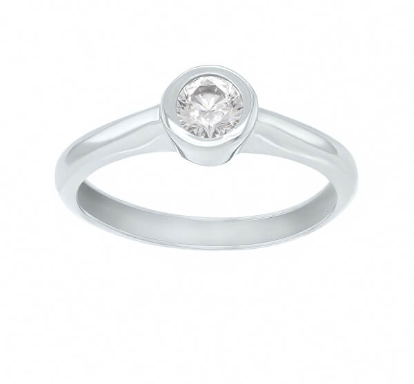 Affascinante anello in oro bianco con zircone SR042WAU