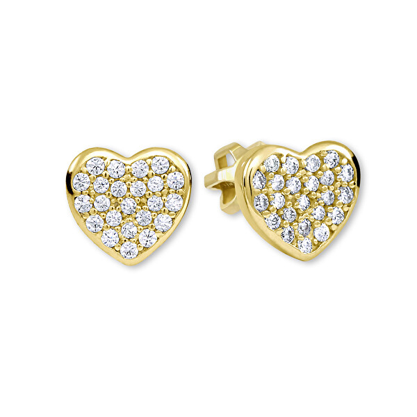 Romantische Ohrringe aus Gelbgold Herzchen 239 001 00983