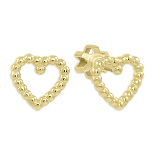 Romantische goldene Ohrringe Herz 231 001 00684 0000000