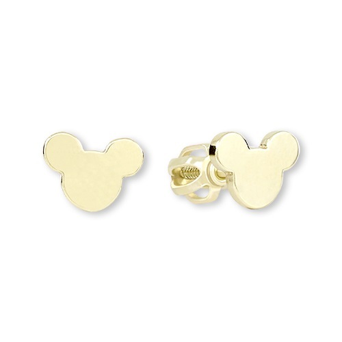 Stílusos fülbevaló sárga aranyból Mickey Mouse 231 001 00656 00