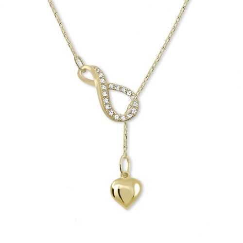 Gold Original Halskette Infinity mit Herz  279 001 00097 00