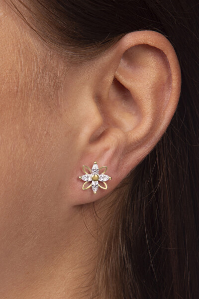 Eleganti orecchini a fiore con cristalli  239 001 00920