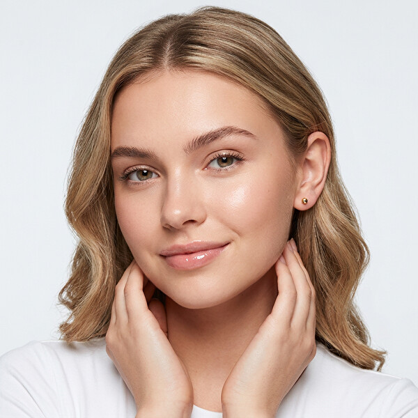 Minimalistické kôstkové náušnice zo zlata 14/5 MM/17