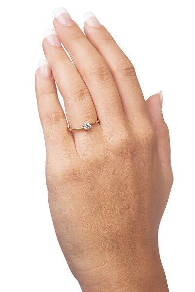 Něžný zásnubní prsten ze zlata 226 001 01034