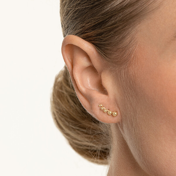 Stilvolle asymmetrische Ohrringe aus Gelbgold 14/204.101/3