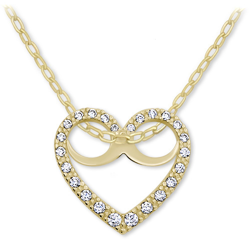 Romantische Halskette Herz mit Kristallen 279 001 00089 (Halskette, Anhänger)