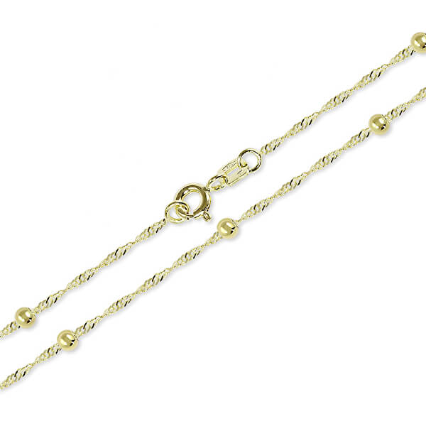 Zlatý náhrdelník Lambáda s kuličkami 45 cm 273 115 00007