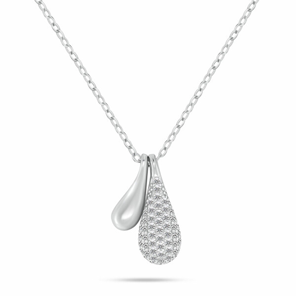 Collana in argento da donna con zirconi NCL169W