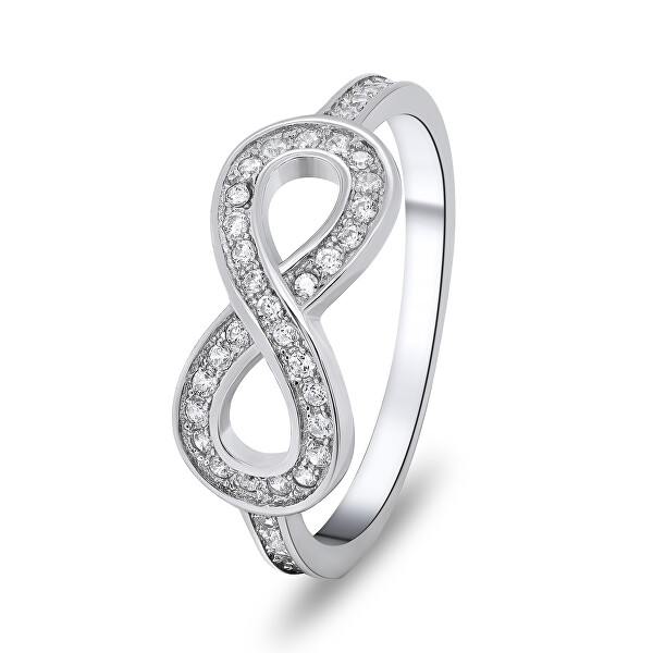 Designový stříbrný prsten nekonečno RI013W