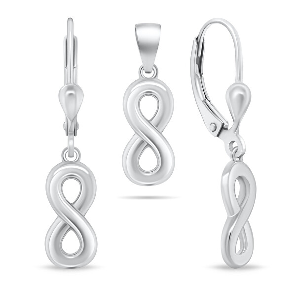 Set di pendente e orecchini in argento SET200W