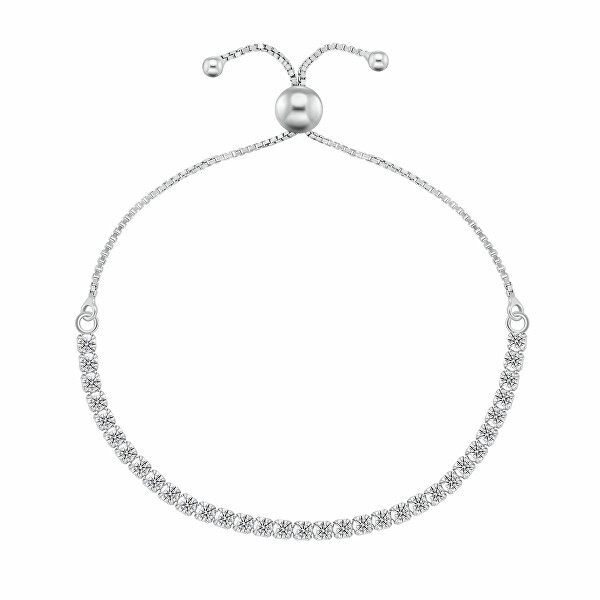 Elegantes Silberarmband mit klaren Zirkonias BRC169W