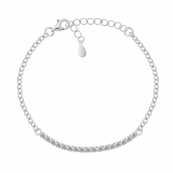 Bracciale elegante in argento con zirconi BRC172W