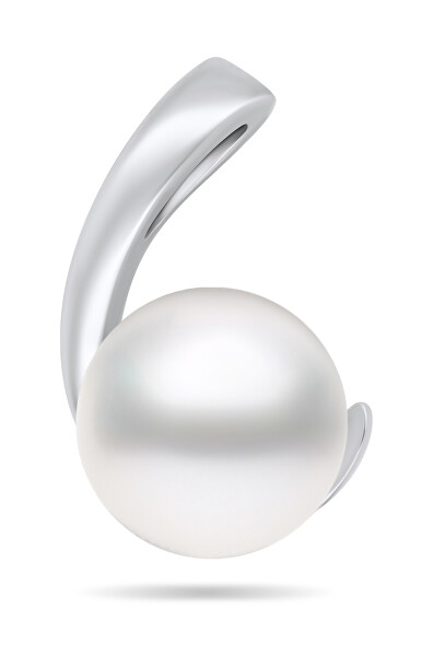 Elegante pendente in argento con perla autentica PT109W