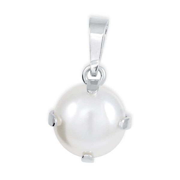 Elegantní stříbrný přívěsek se syntetickou perlou 448 001 00600 04