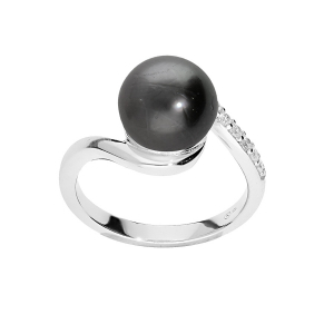 Elegante anello in argento con vera perla di Tahiti TA/SR05575A