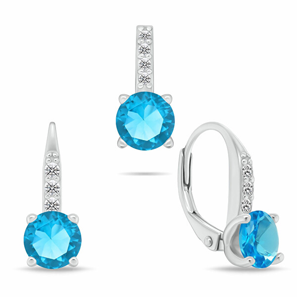 Elegantní stříbrný set šperků se zirkony SET274WAQ