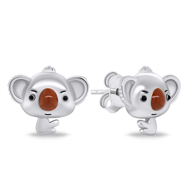 Giocosi orecchini in argento Koala EA805W