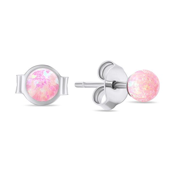 Feine Silbersteine ​​mit rosa synthetischen Opalen EA625WP