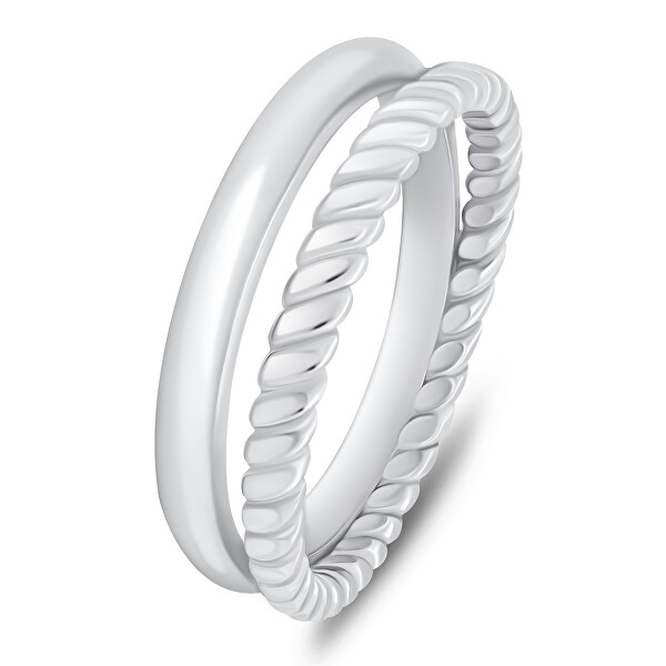 Originale anello doppio in argento RI064W