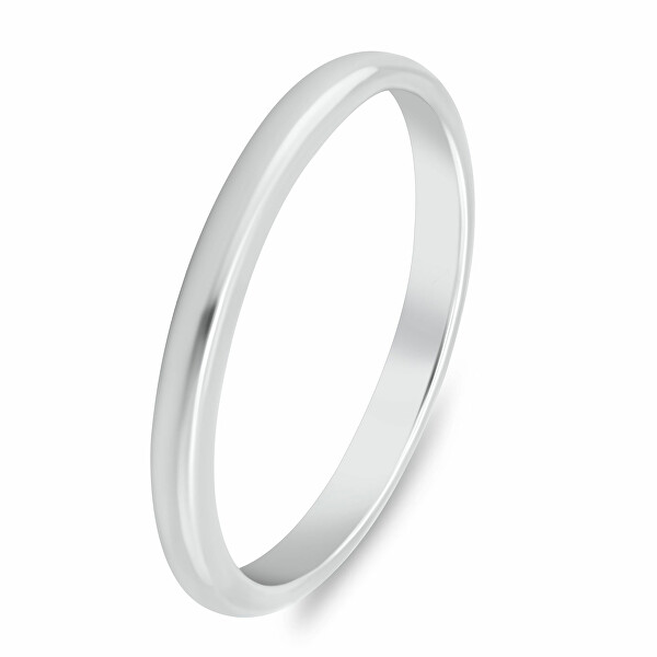 Minimalistický stříbrný snubní prsten RI149W