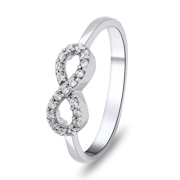 Moderní stříbrný prsten nekonečno RI014W
