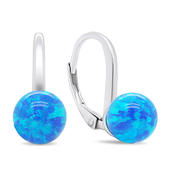 Divatos ezüst fülbevaló szintetikus opálokkal EA414WB