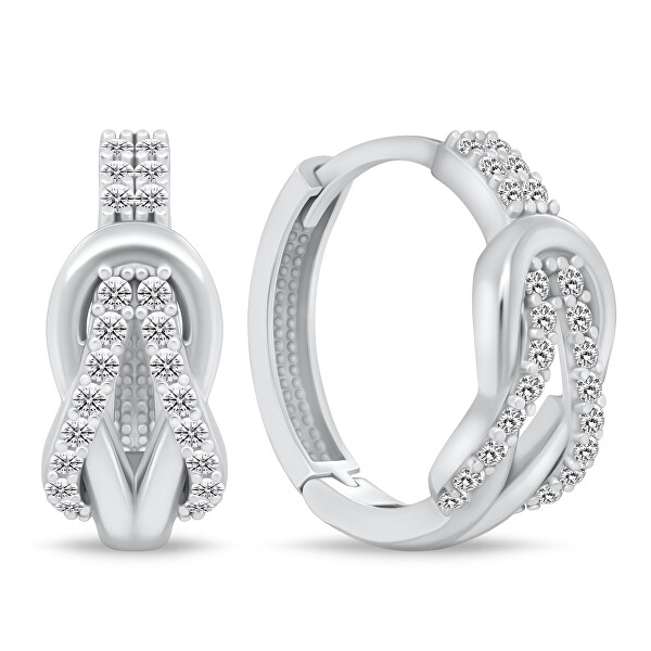 Orecchini intramontabili in argento con zirconi EA1044W