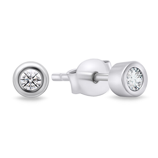 Intramontabili orecchini in argento con zirconi EA609W