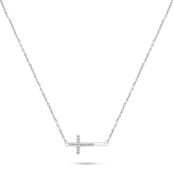 Nadčasový náhrdelník s křížkem NCL58W