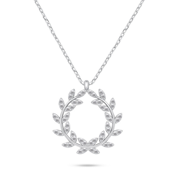 Nádherný stříbrný náhrdelník se zirkony NCL120W