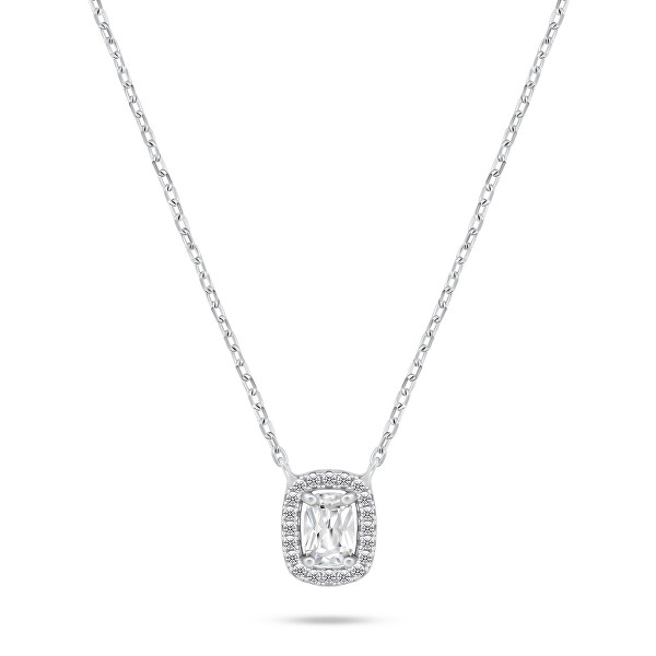 Gyönyörű ezüst nyaklánc cirkónium kövekkel NCL127W