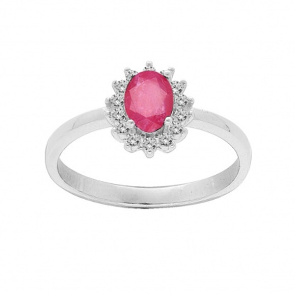 Gyönyörű ezüst gyűrű rubinnal  R-FS-5626R
