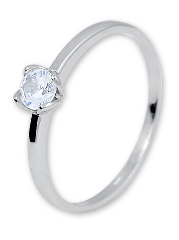 Něžný stříbrný prsten se zirkonem 426 001 00576 04