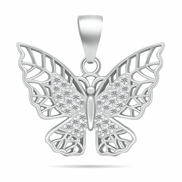 Varázslatos ezüst medál Pillangó PT34W