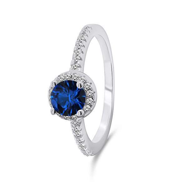 Okouzlující stříbrný prsten se zirkony RI054WB